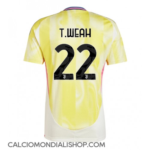 Maglie da calcio Juventus Timothy Weah #22 Seconda Maglia 2024-25 Manica Corta